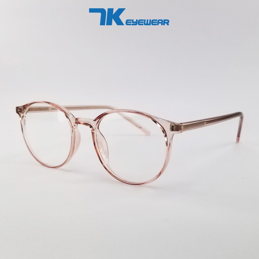 Mô tả Mắt kính cận tròn có sẵn độ 0 - 6 độ tròn nam nữ 7K8243 màu đen, xám, hồng. Tròng kính chống UB, ánh sáng xanh, đổi màu - 7