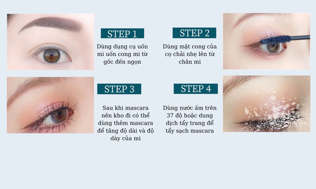 Mô tả Mascara Kissme Xanh Khói Lót Nền Bảo Vệ Mi Kissme Heroine Make Curl Keep Mascara Base - 5