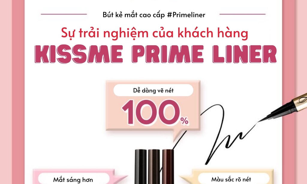 Mô tả Bút kẻ mắt nước Kissme bản cải tiến siêu bền Heroine Make Prime Liquid Eyeliner nét siêu mảnh 0.1mm - 5