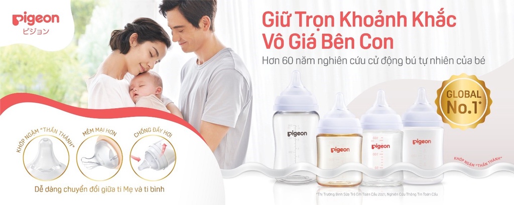 Mô tả Bình sữa Softouch PP Plus Pigeon thế hệ III 160ml / 240ml / 330ml - 4