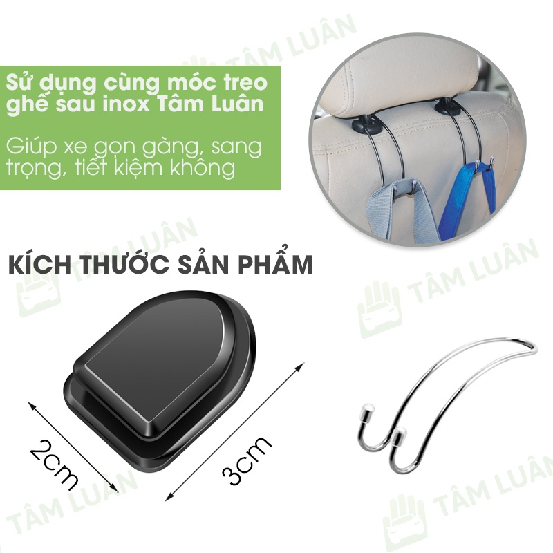 Mô tả Móc treo đồ ô tô, xe hơi Tâm Luân dính chắc, phụ kiện ô tô nhỏ gọn tiện lợi - 2