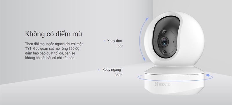 Mô tả Camera Wifi Trong Nhà Xoay (360) EZVIZ H6C PRO 5M FULL HD [Có cổng Lan] - 2
