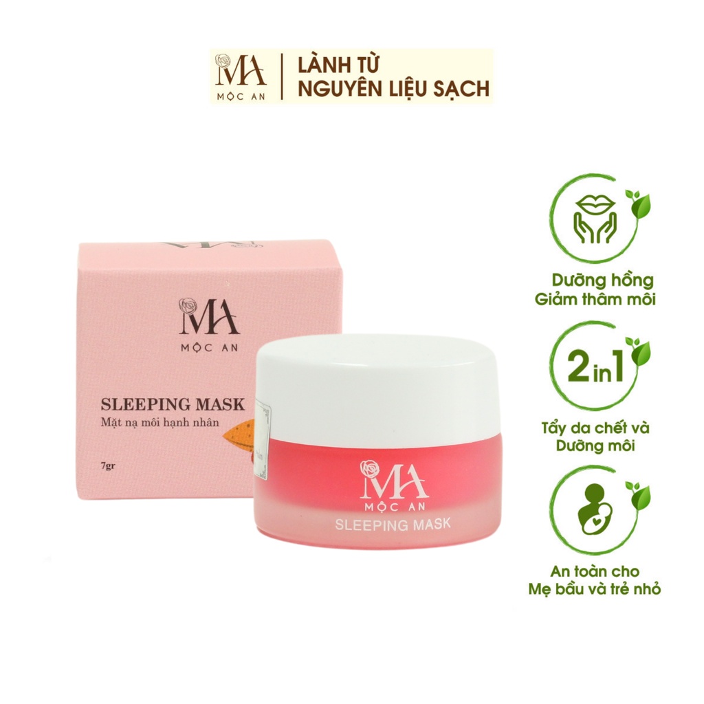 Mô tả Mặt Nạ Môi Sleeping Mask Mộc An Dưỡng Hồng, Giảm Thâm Môi, Cho Đôi Môi Căng Bóng, Mềm Mịn Mini Size 7g - 3