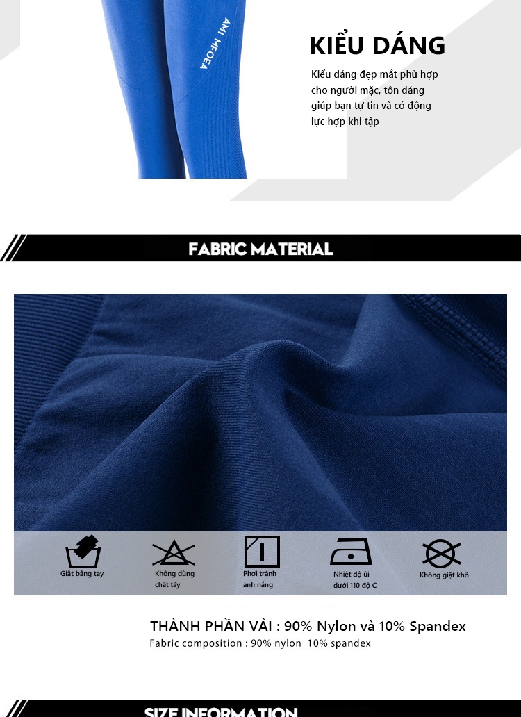 Mô tả Quần Legging Nữ Bảo Hành 12 Tháng Quần Tập Gym Tập Yoga Chất Vải Dệt Thoáng Mát Co Giãn 4 Chiều Cleacco QLN Boro Sport - 3
