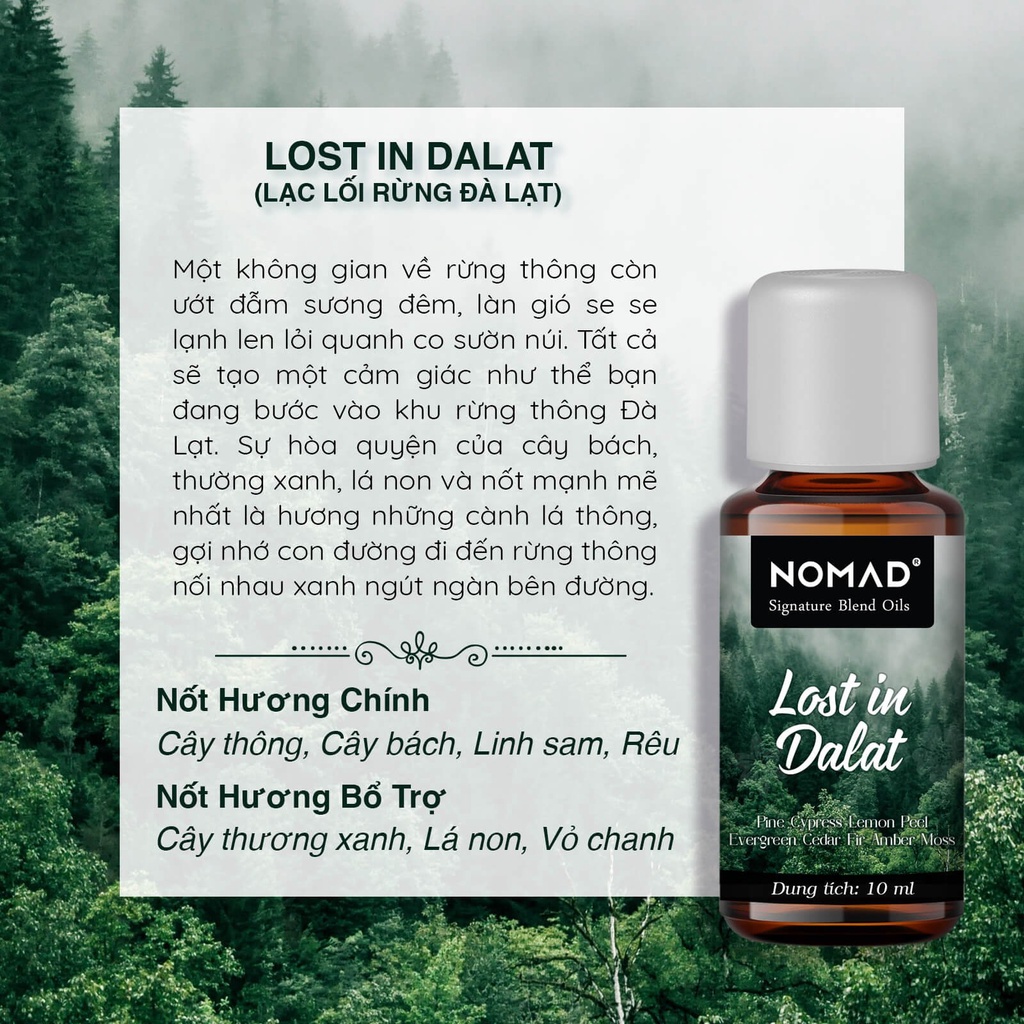 Mô tả Tinh Dầu Thơm Nomad Signature Blend Oils - Lost In Dalat - 1