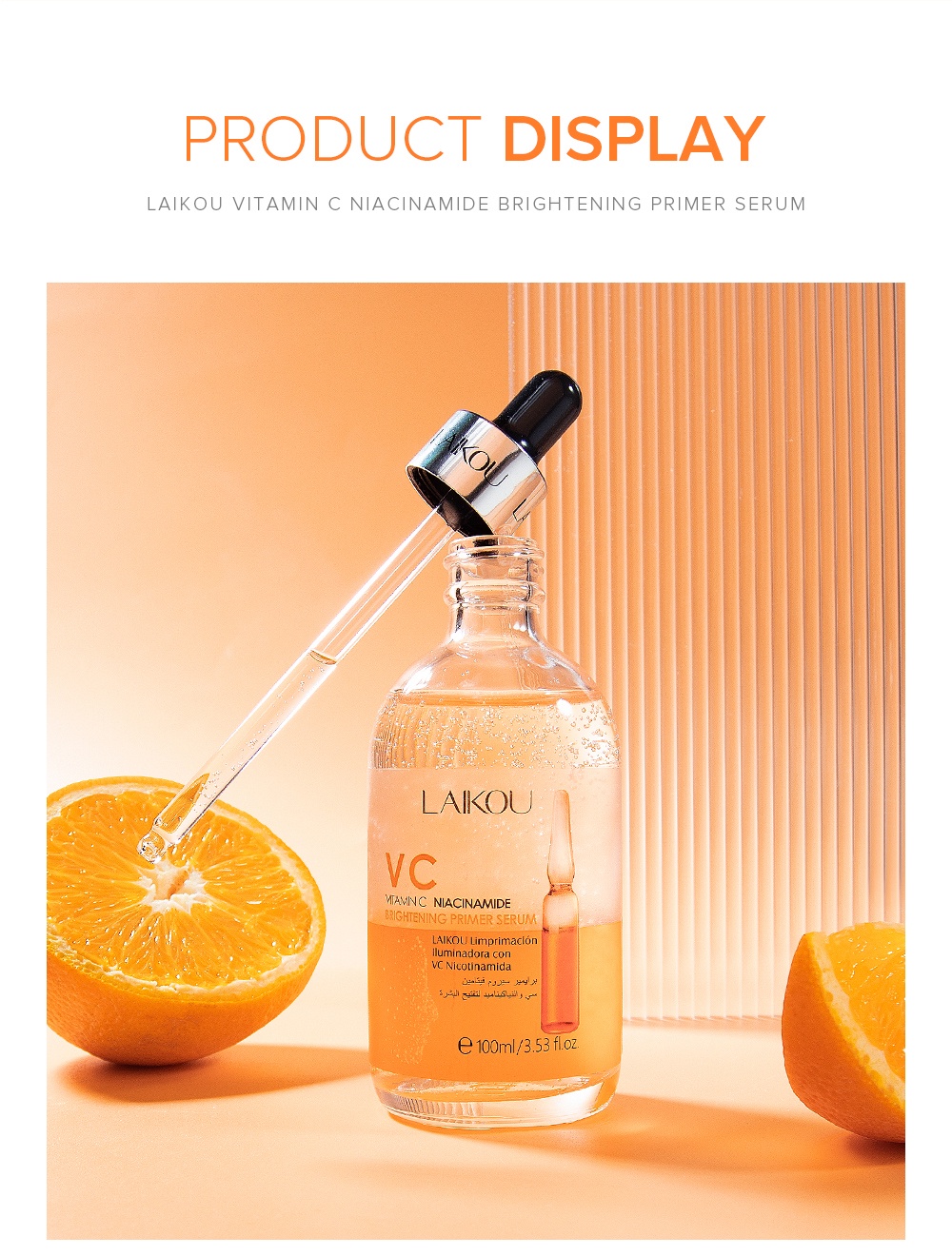 Mô tả Serum LAIKOU chứa vitamin C niacinamide làm sáng đều màu da 100ml - 10