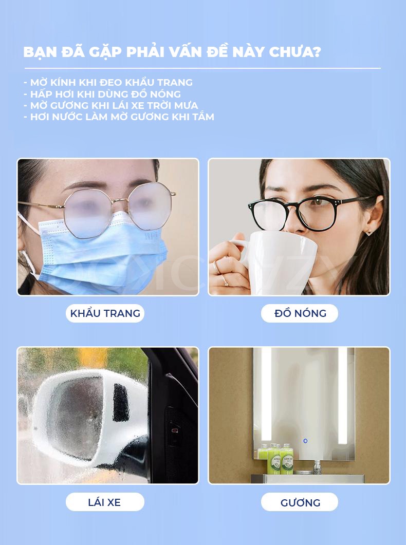 Mô tả Khăn lau kính NANO chuyên dụng DOKCRAZY chống bám hơi nước đi mưa, đeo khẩu trang - 4