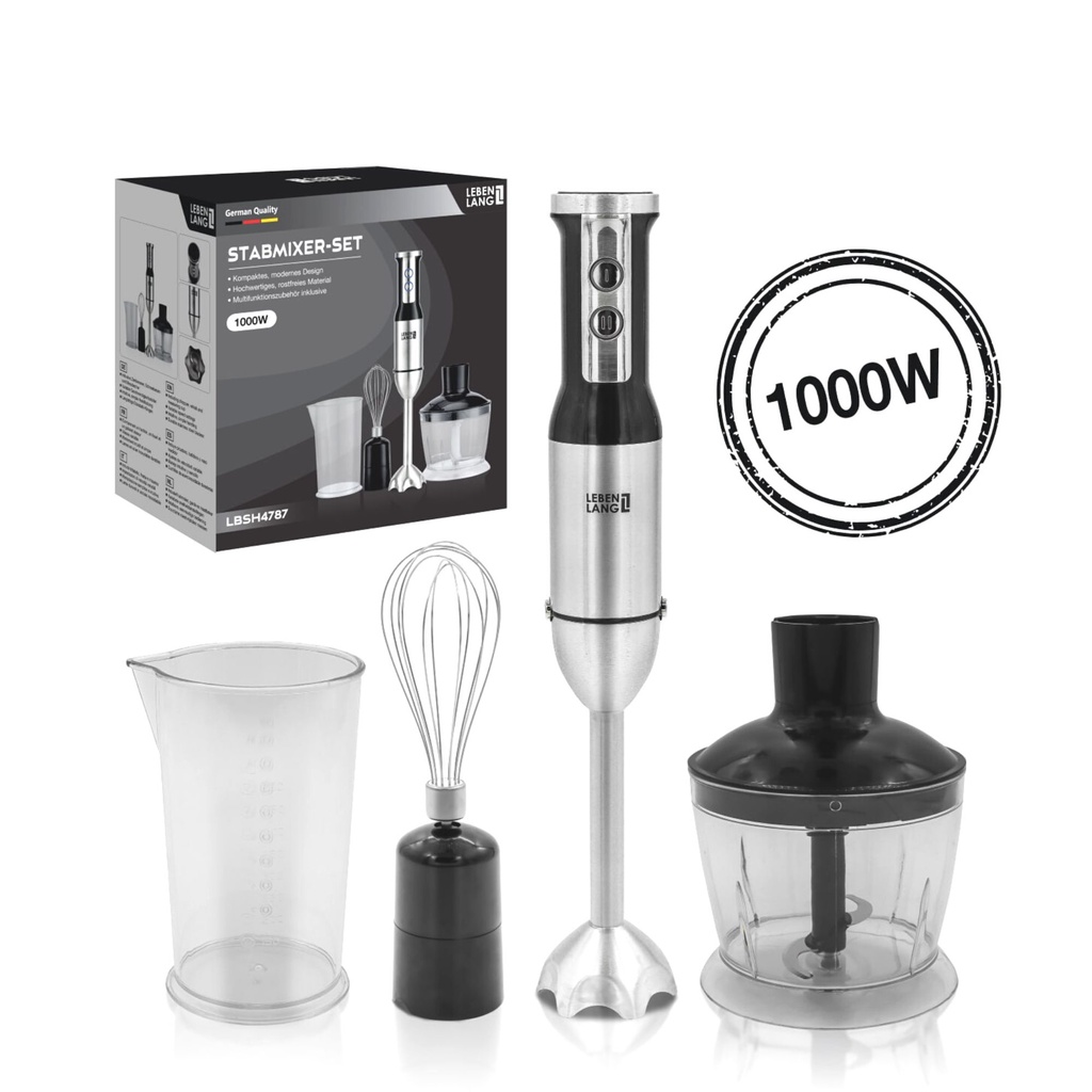 Mô tả Máy xay cầm tay đa năng Lebenlang LBSH4787, 1000W, trục xay tháo rời tiện lợi,lưỡi dao thép không gỉ - 1