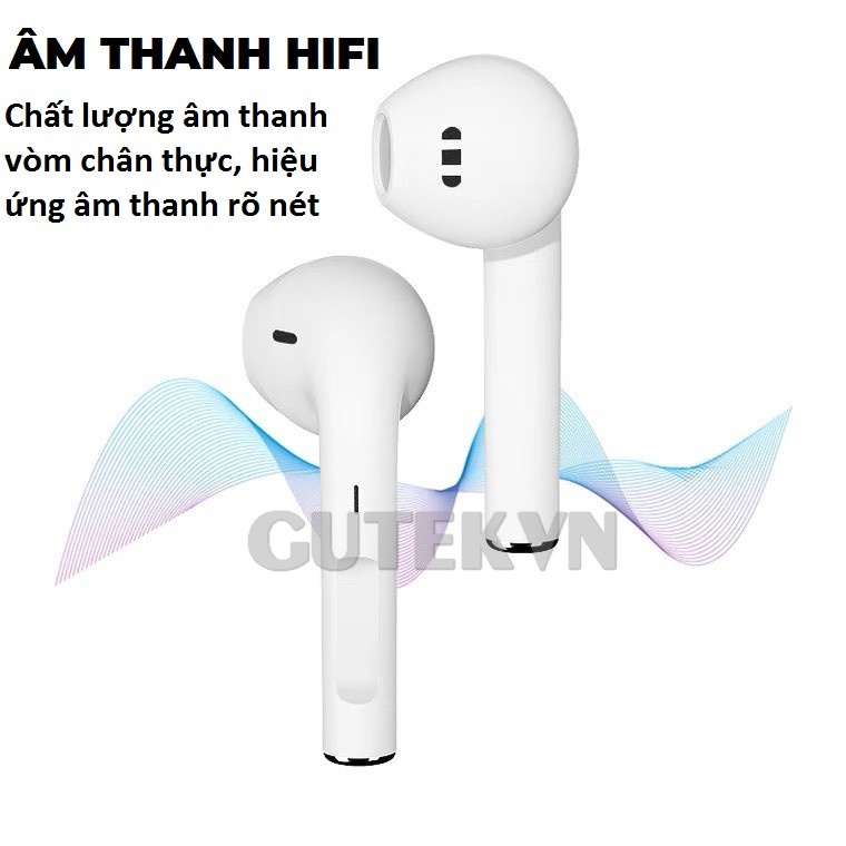 Mô tả Tai nghe bluetooth không dây Gutek i12 Pro v5.0 nút cảm ứng có mic đàm thoại âm thanh HIFI - 2