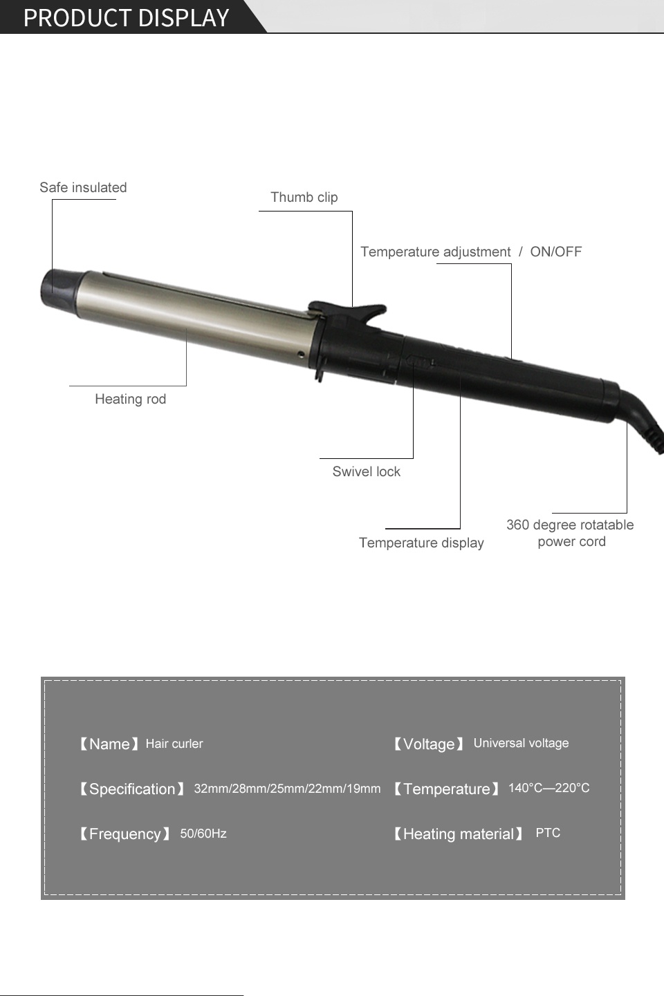 Mô tả Máy uốn tóc UBEATOR độc đáo dạng ống phủ gốm cao cấp tạo kiểu tóc nhanh chóng tiện dụng - 6