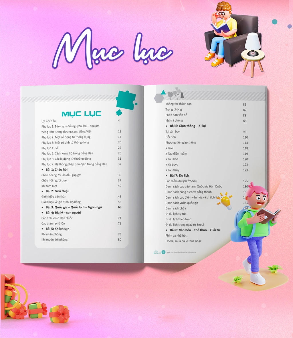 Mô tả Sách - 6000 Câu Giao Tiếp Tiếng Hàn Theo Chủ Đề Cho Người Mới Bắt Đầu - 2