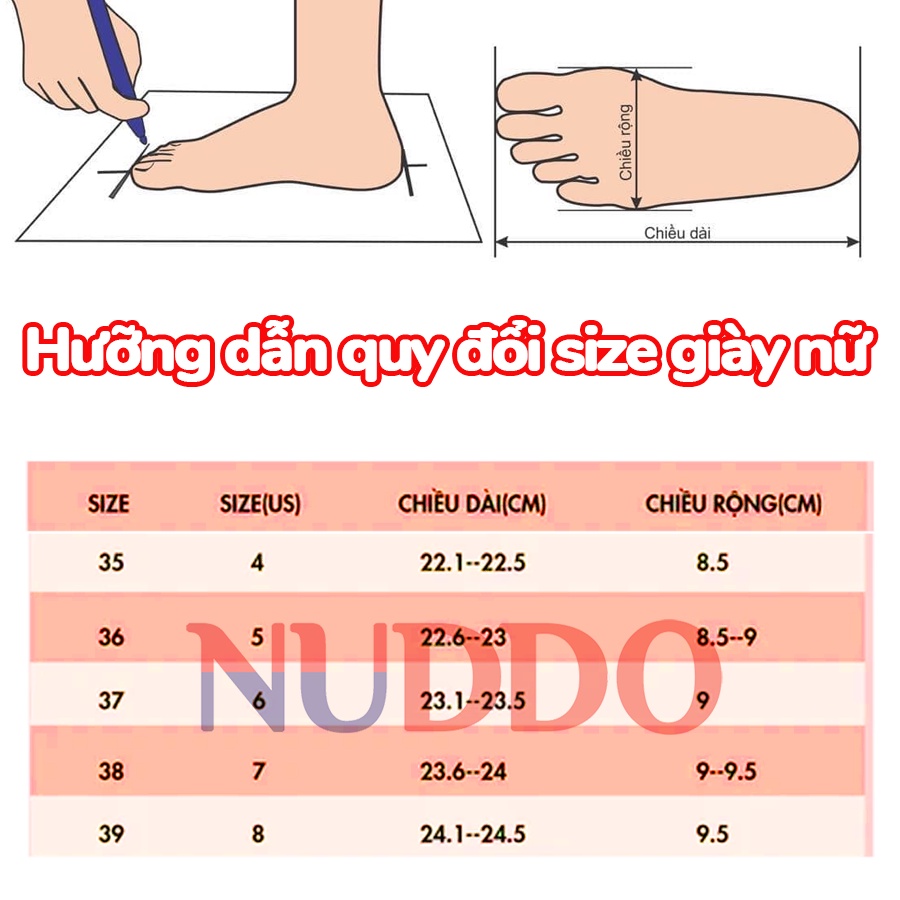 Mô tả Dép Guốc Nữ Cao Gót 7cm Mũi Nhọn Phối Nơ, Giày Sục Nữ 7 Phân Gót Nhọn Thời Trang NUDDO NS12 - 11