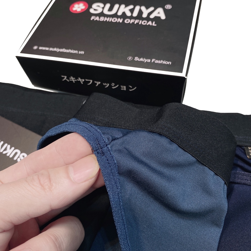 Mô tả Quần Lót Nam Boxer Combo 3 Màu SUKIYA Japan Quality Chất vải Thun Lạnh Tự Nhiên 100% thoáng khí QL01 - 8