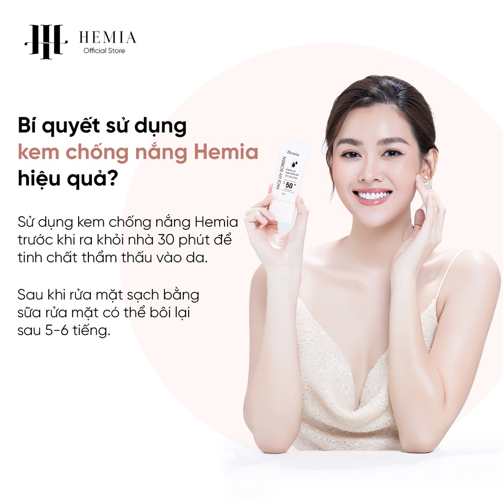 Mô tả Kem chống nắng Hemia nâng tone, trắng da, kiềm dầu cho da dầu mụn, khô, nhạy cảm nhập khẩu Hàn Quốc Size du lịch 15ml - 3