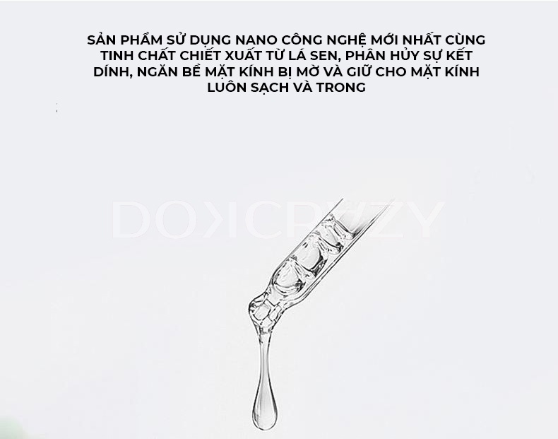 Mô tả Khăn lau kính NANO chuyên dụng DOKCRAZY chống bám hơi nước đi mưa, đeo khẩu trang - 5