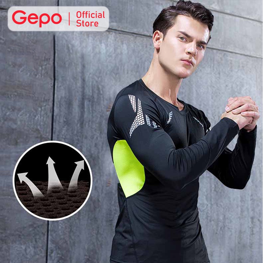 Mô tả Áo Giữ Nhiệt Áo Legging Nam Dài Tay Chuyên Tập Gym Chạy Bộ Đá Bóng GEPO - 8