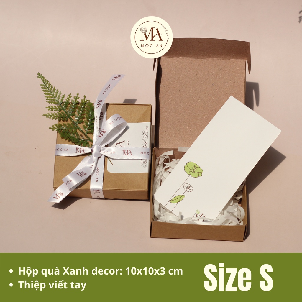 Mô tả Hộp Quà Xanh Chất Liệu Giấy Kraft Thích Hợp Dùng Để Tặng Quà Người Thân, Tăng Sự Tinh Tế Và Tấm Lòng Của Người Gửi - 3