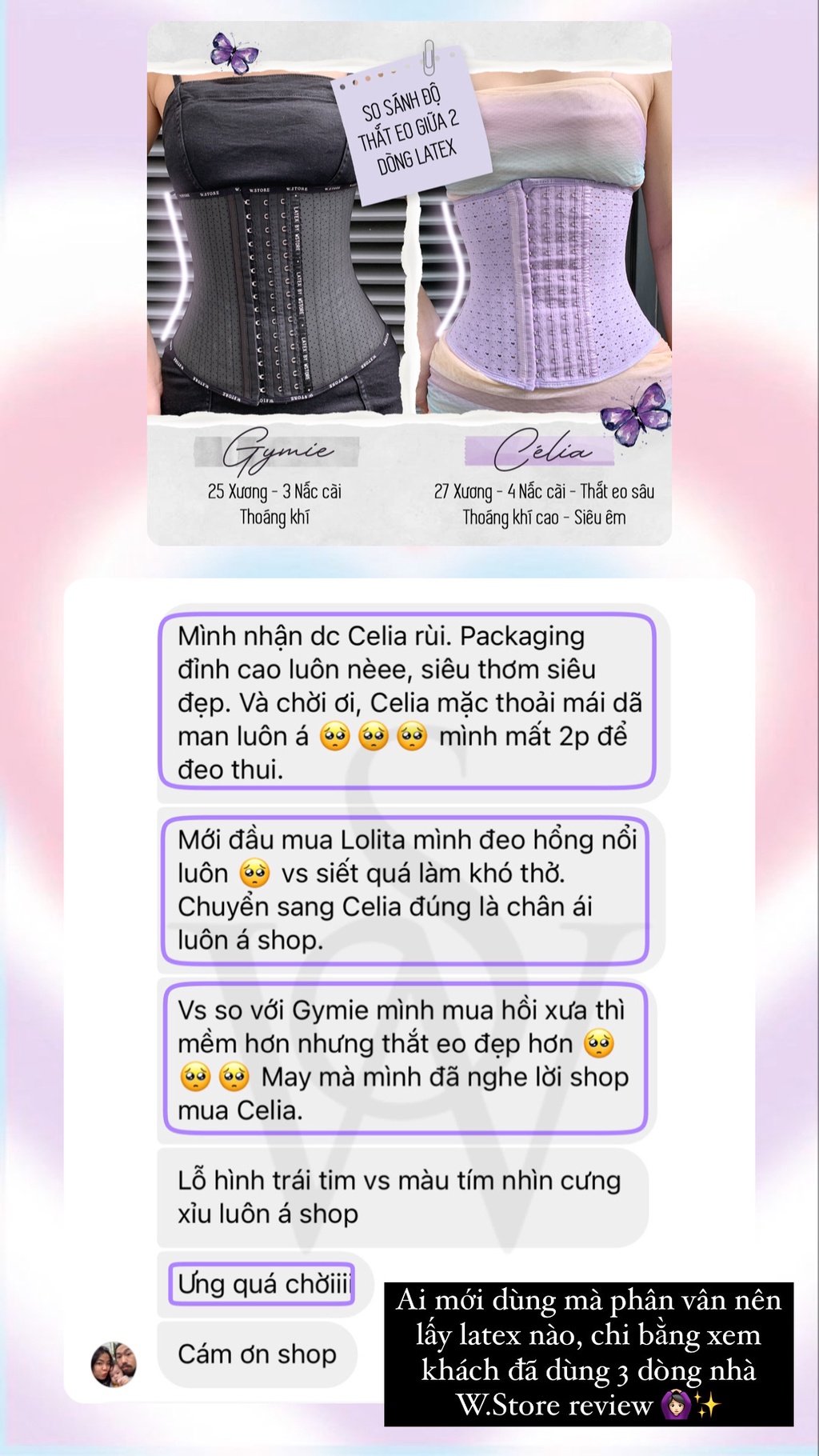 Mô tả Đai Nịt Bụng Latex Sau Sinh - Latex Celia Tím 27 Xương Chuẩn WSTORE,Thoáng Khí - 7