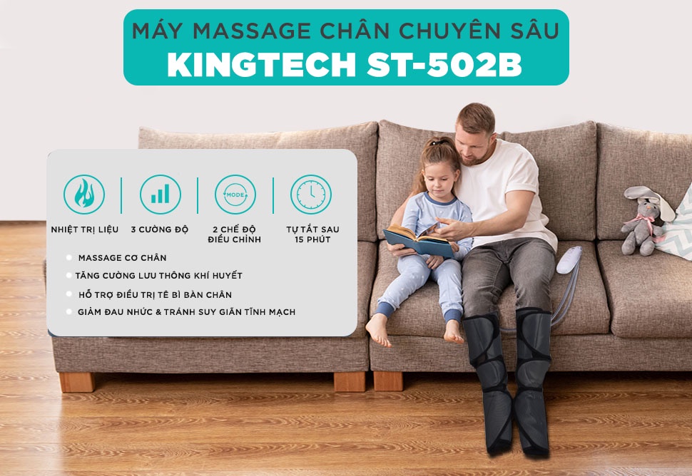 Mô tả Máy Massage Chân Chuyên Sâu KINGTECH ST-502B - Hàng Chính Hãng, Xoa Bóp Bàn, Bắp Chân - Bảo Hành 12 Tháng - 2