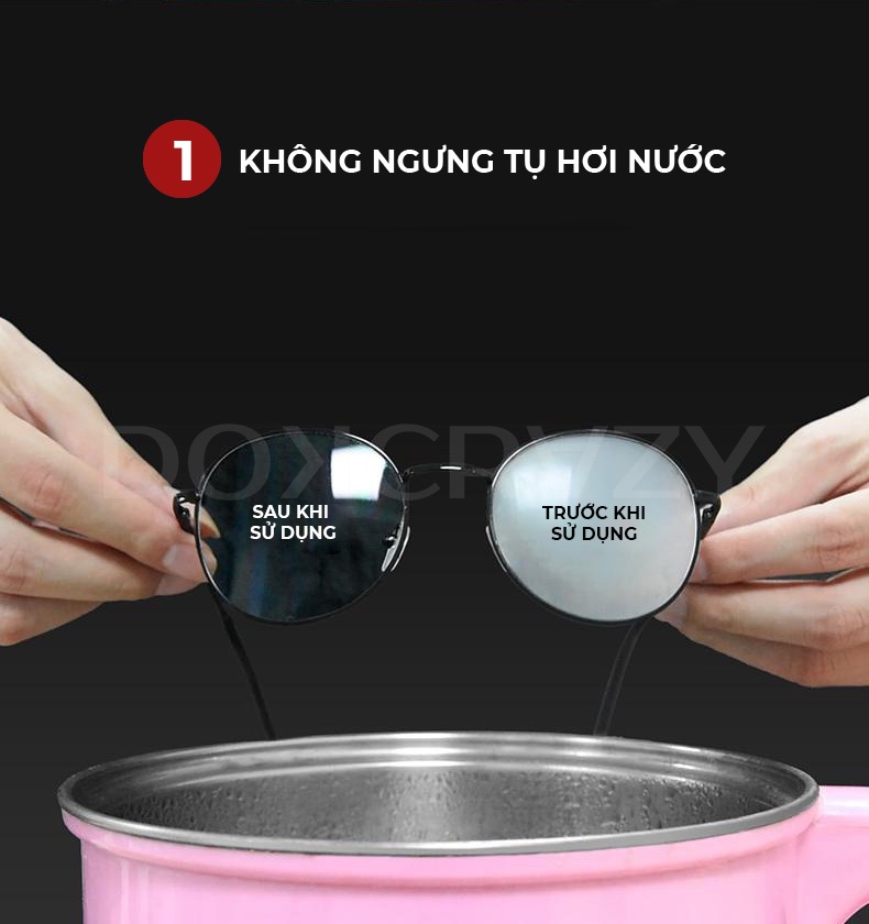 Mô tả Khăn lau kính NANO chuyên dụng DOKCRAZY chống bám hơi nước đi mưa, đeo khẩu trang - 7