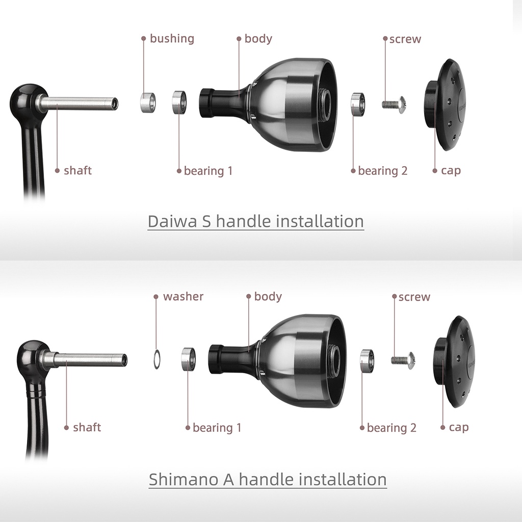 Mô tả Nút tay cầm GOMEXUS bằng hợp kim 30mm siêu nhẹ cho cần câu Shimano Sedona soare Daiwa Tatula LT Ryobi ultra lite AS30 - 10