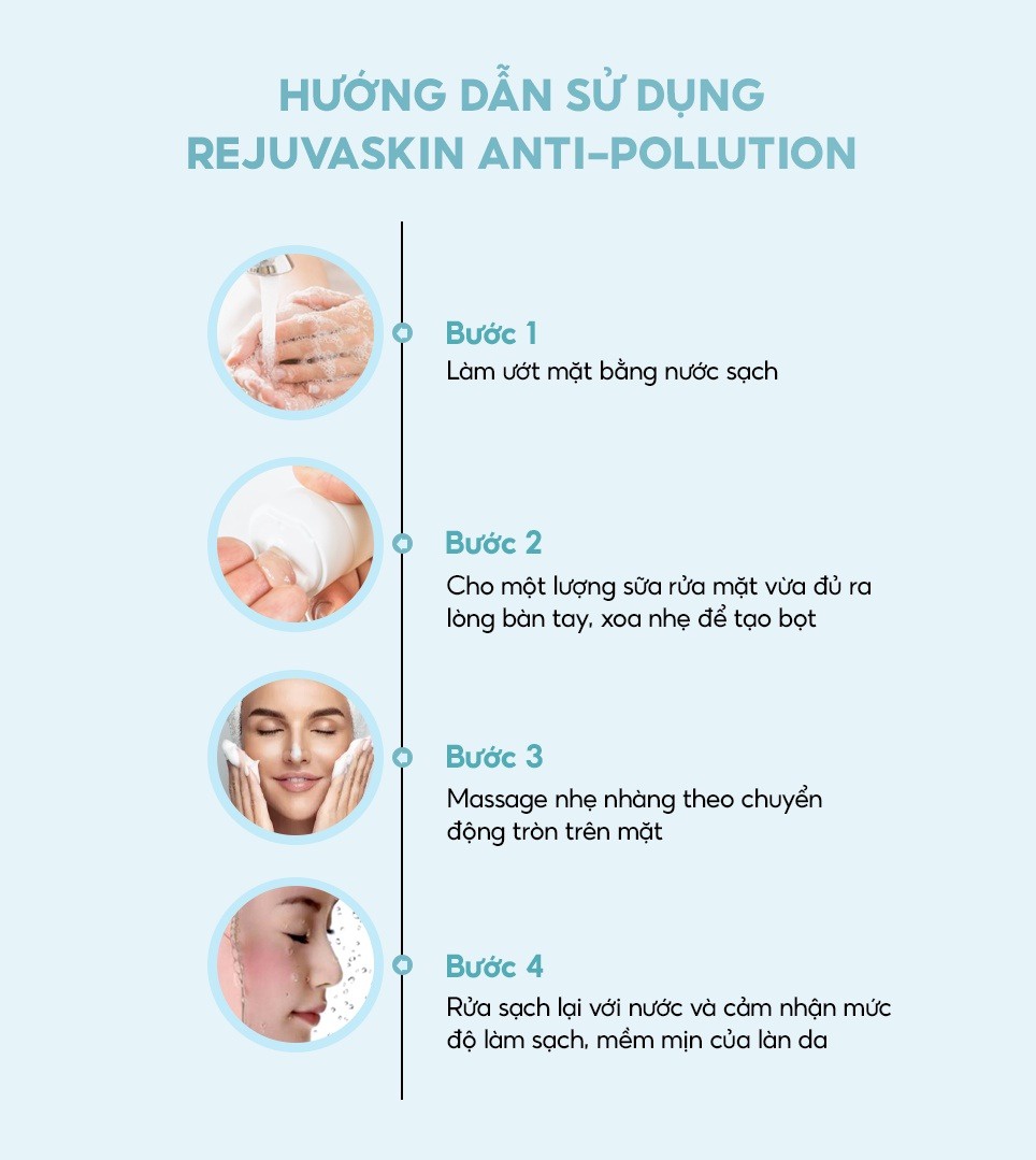 Mô tả Sữa rửa mặt ngừa mụn, sáng da Rejuvaskin Anti-Pollution 10ml/100ml - AJA'S SKINLAB - 4
