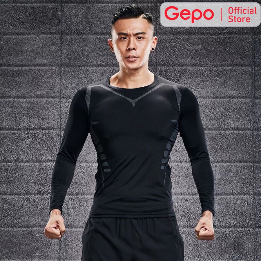 Mô tả Áo Giữ Nhiệt Áo Legging Nam Dài Tay Chuyên Tập Gym Chạy Bộ Đá Bóng GEPO - 7