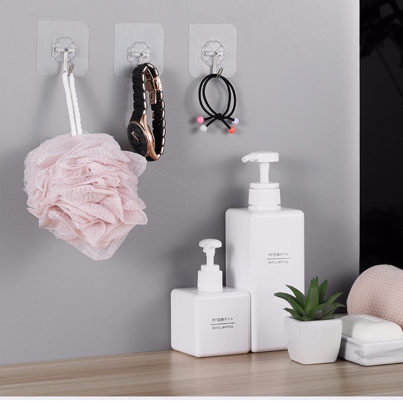 Mô tả 10 Móc Nhựa - Taky, Trong Suốt Dán Tường Siêu Dính, Tiện Dụng, Treo Đồ Trong Gia Đình Và Văn Phòng Tiện Dụng. 2213Set10 - 1
