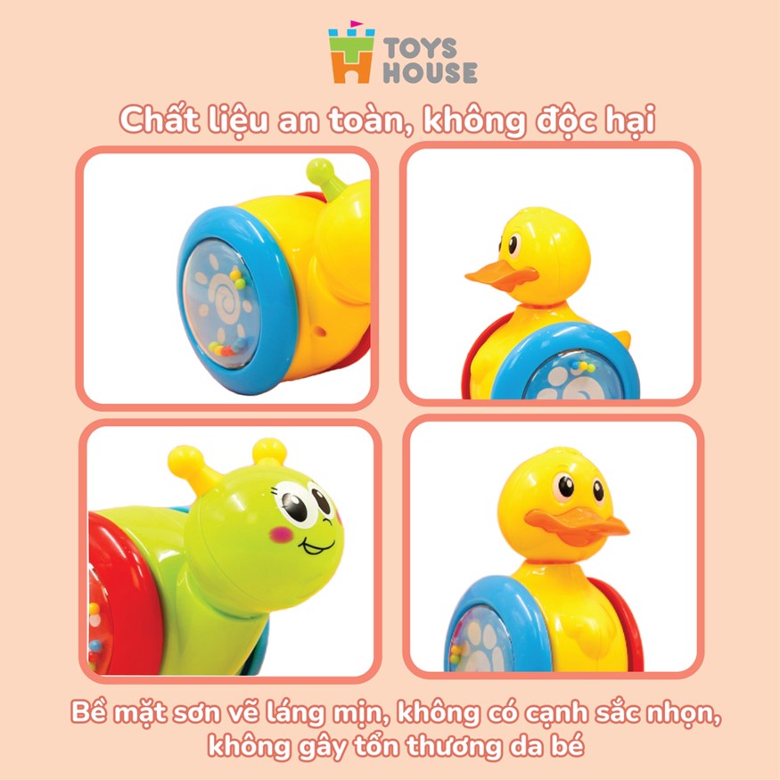 Đồ chơi lật đật Toyshouse 008-2 có bánh xe