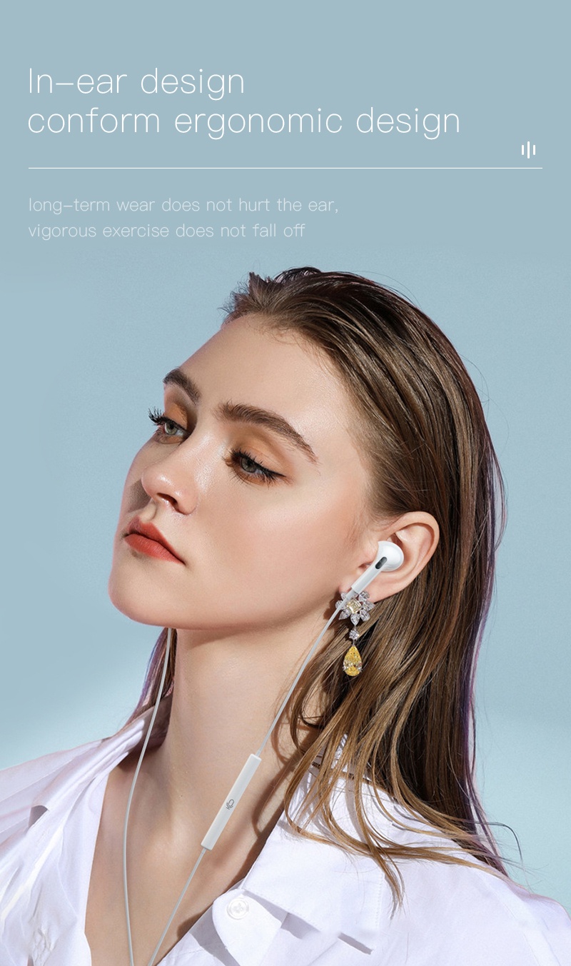 Mô tả Tai nghe nhét tai 
KUULAA dây dẹt cổng lightning type C hỗ trợ điều chỉnh âm lượng thích hợp cho iPhone Xiaomi Huawei - 8