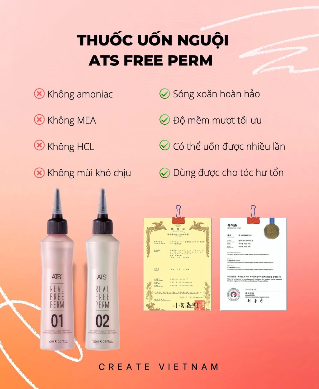 Uốn lạnh không mùi ATS Real Free Perm 150ml | Shopee Việt Nam