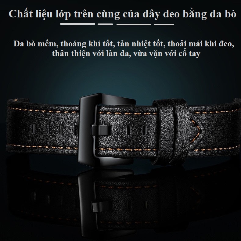 Mô tả Đồng hồ nam DIZIZID chính hãng dây da chạy full kim và lịch ngày - Thiết kế thể thao khỏe khoắn - Mặt vuông lịch lãm DZ9 - 6