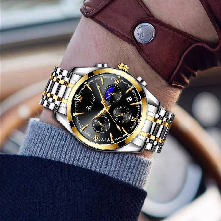 Mô tả Đồng hồ nam DIZIZID dây thép đúc đặc - Khóa bướm - Chạy full 6 kim và lịch ngày - Mũa Sporty Design DIZ99 - 8