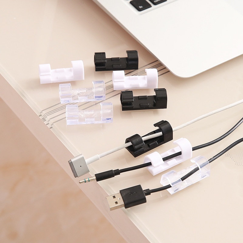 Mô tả Vỉ 20 Nẹp Nhựa Tự Dán - Taky, Giữ Dây Kẹp Dán Tường Giữ Cố Định Các Dây Điện, Dây Mạng, Tiện Dụng Văn Phòng - Nhà. 5733 - 1