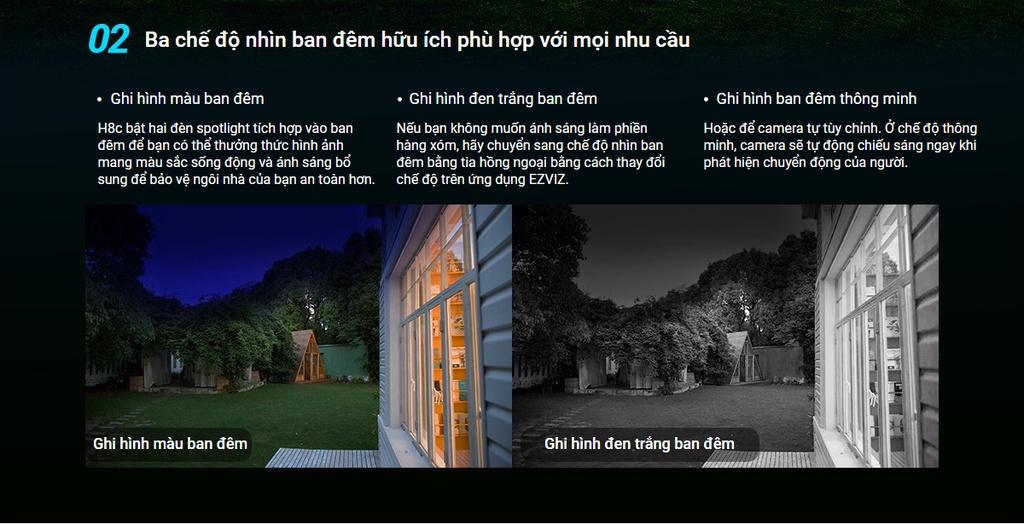Camera wifi Ezviz ngoài trời H9C H8C 2MP 3MP 4MP 2K+ màu ban đêm, quay 360,  đàm thoại (chính hãng) | Shopee Việt Nam