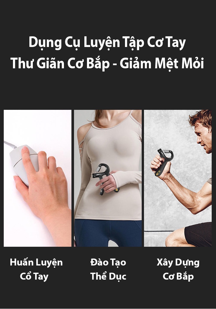 Mô tả Kìm Bóp Tập Cơ Tay KUNO SPORT Bản Đếm Số Điện Tử Lực 5-60KG - 6