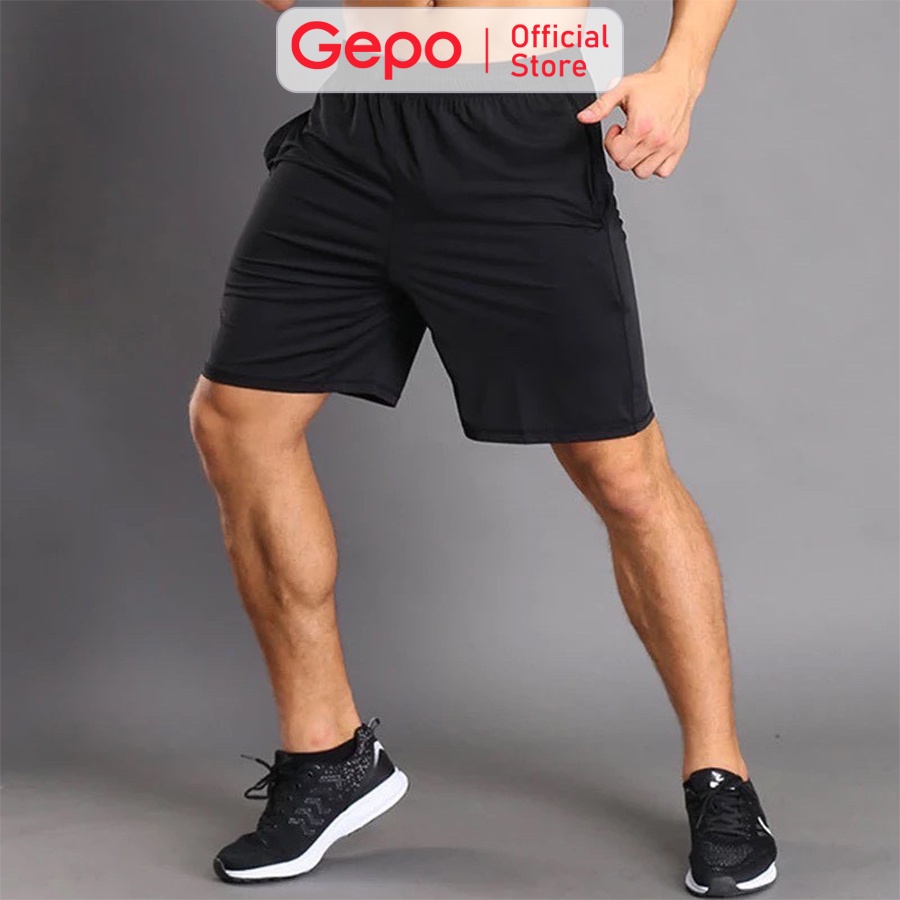 Mô tả Quần Short Thể Thao Nam Màu Đen Chuyên Tập Gym & Chạy Bộ GEPO - 7