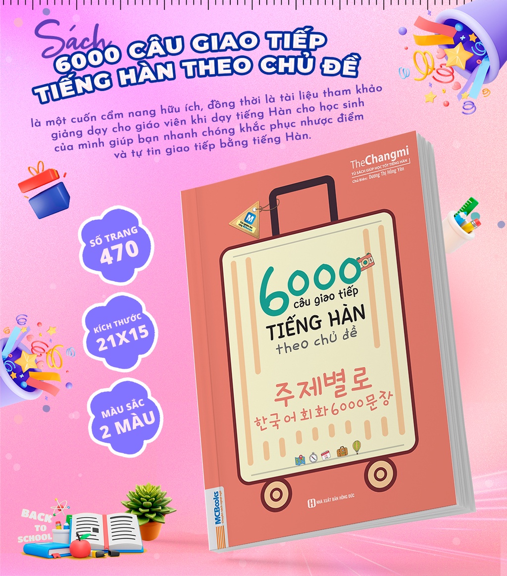 Mô tả Sách - 6000 Câu Giao Tiếp Tiếng Hàn Theo Chủ Đề Cho Người Mới Bắt Đầu - 1