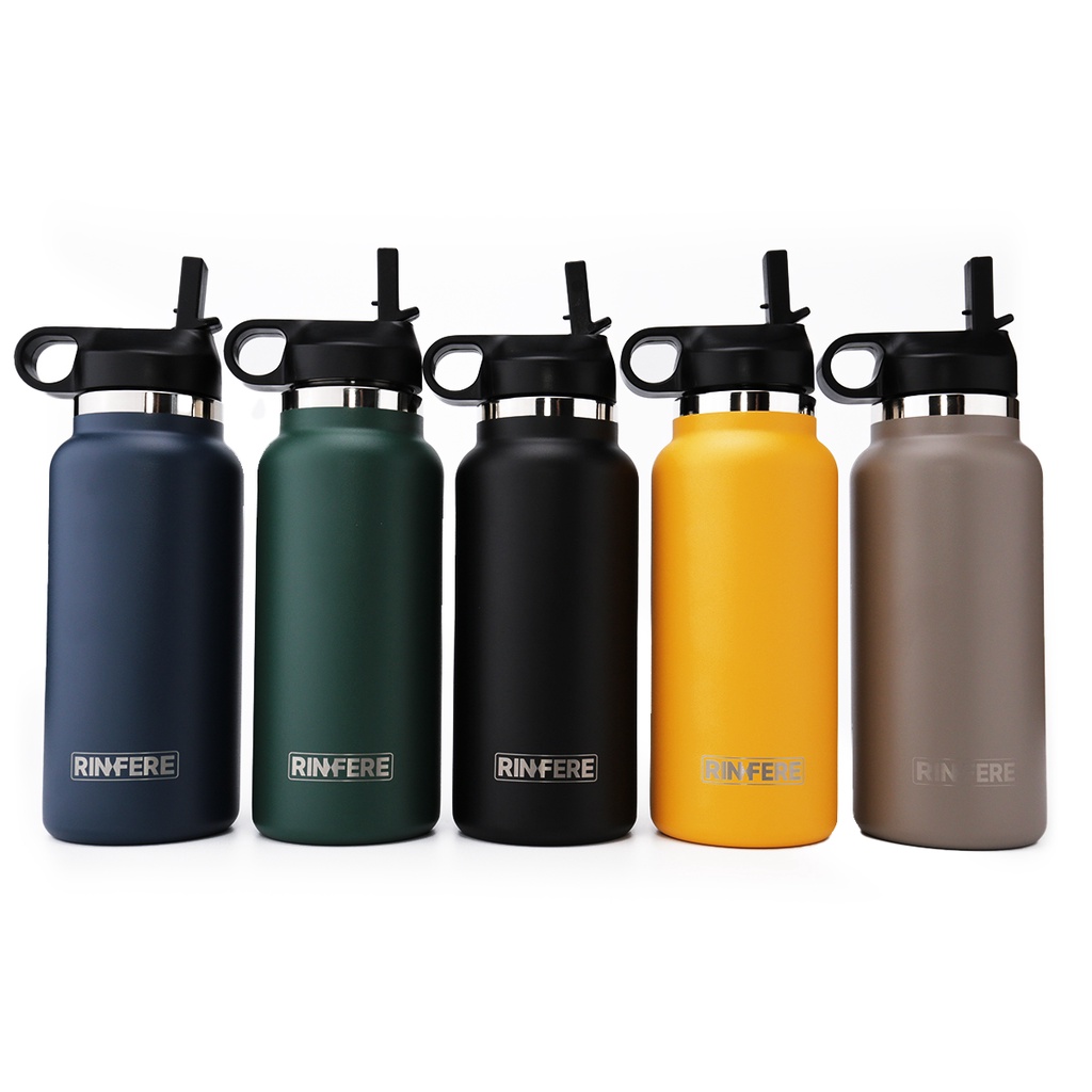 Mô tả Bình Giữ Nhiệt Rinfere Với Combo 2 Nắp, Dụng Cụ Vệ Sinh Ống Hút (950ml) - Khắc Tên Theo Yêu Cầu - 4