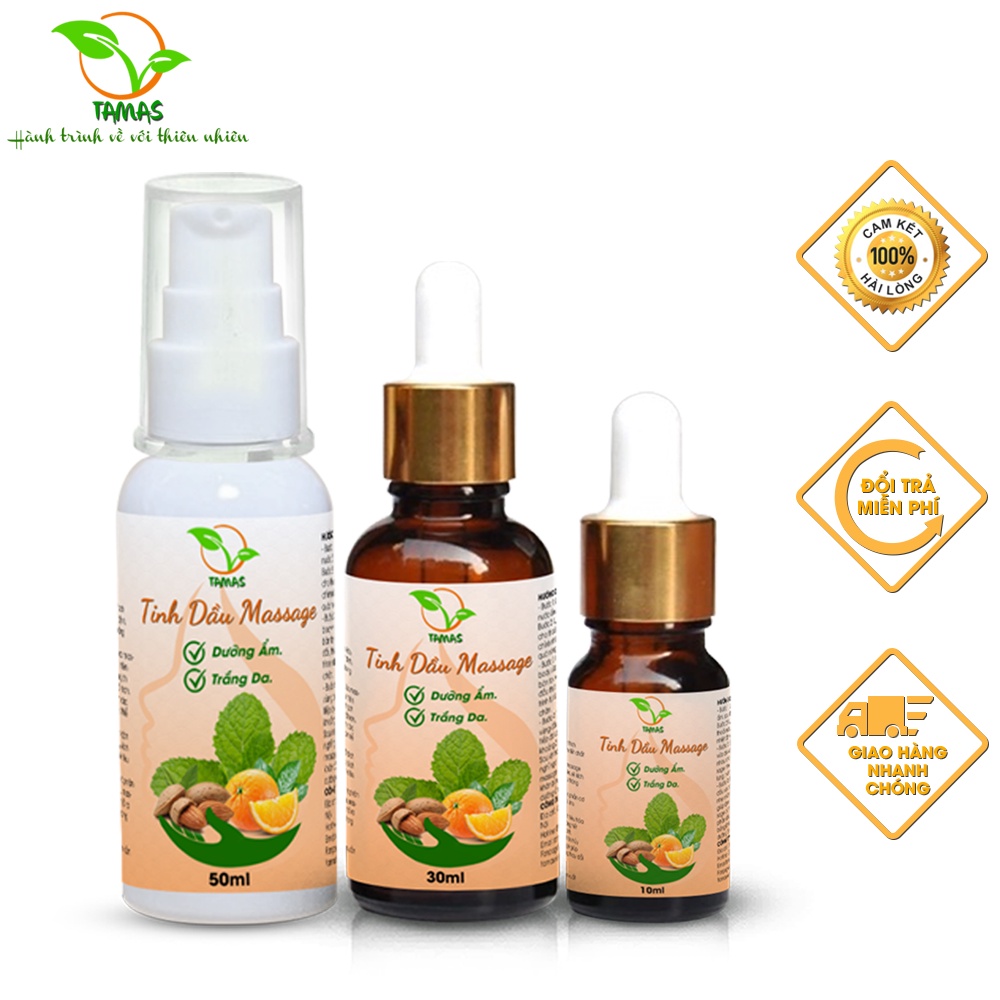Mô tả Tinh dầu Massage dưỡng ẩm trắng da TAMAS, thành phần từ tinh dầu thiên nhiên, giúp dưỡng trắng da, cải thiện sức khoẻ - 1
