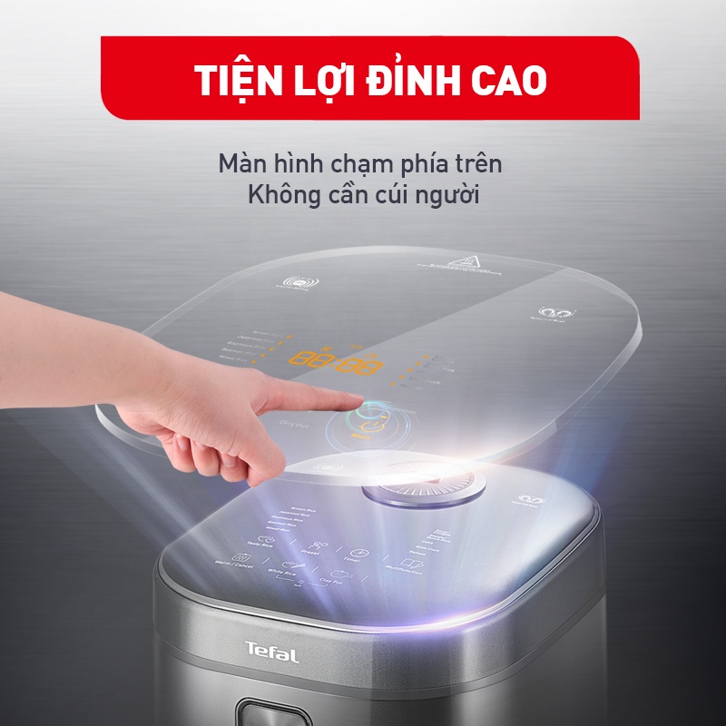 Mô tả Nồi cơm điện tử cao tần Tefal RK818A68 - 1.8L - Lòng nồi niêu - Giữ ấm 12h - Bảo hành 2 năm - 7