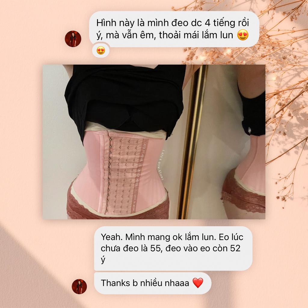 Mô tả Latex Hồng WSTORE 27 Xương Giảm Eo Sau Sinh & Sau Hút Mỡ - Gen Nịt Bụng Latex Chuẩn Chính Hãng - 4