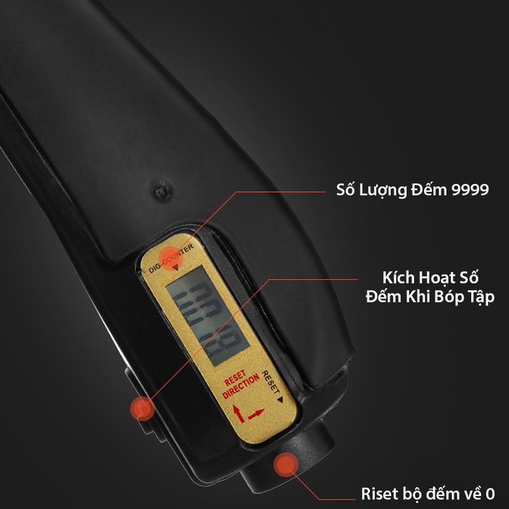 Mô tả Kìm Bóp Tập Cơ Tay KUNO SPORT Bản Đếm Số Điện Tử Lực 5-60KG - 5