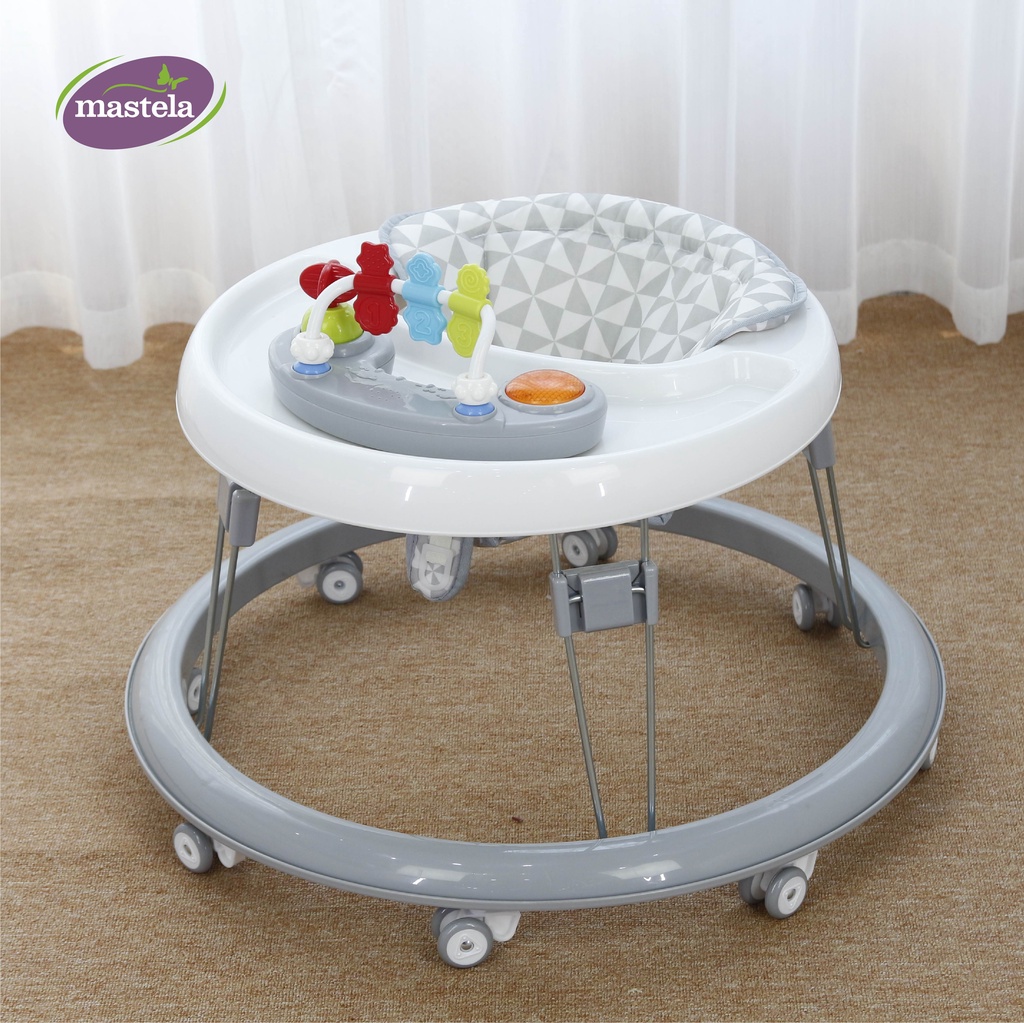 Mô tả Xe tròn tập đi có đồ chơi và nhạc cho bé Mastela MSTLW2002 siêu nhẹ xoay 360, mặt bàn ăn dặm, bánh xe silicon chống ồn - 8