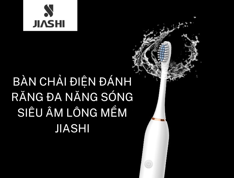 Mô tả Bàn chải điện đa năng JIASHI DELADEP, máy đánh răng Sonic X-3 sóng âm tặng kèm 4 đầu thay thế BCD01 - 1