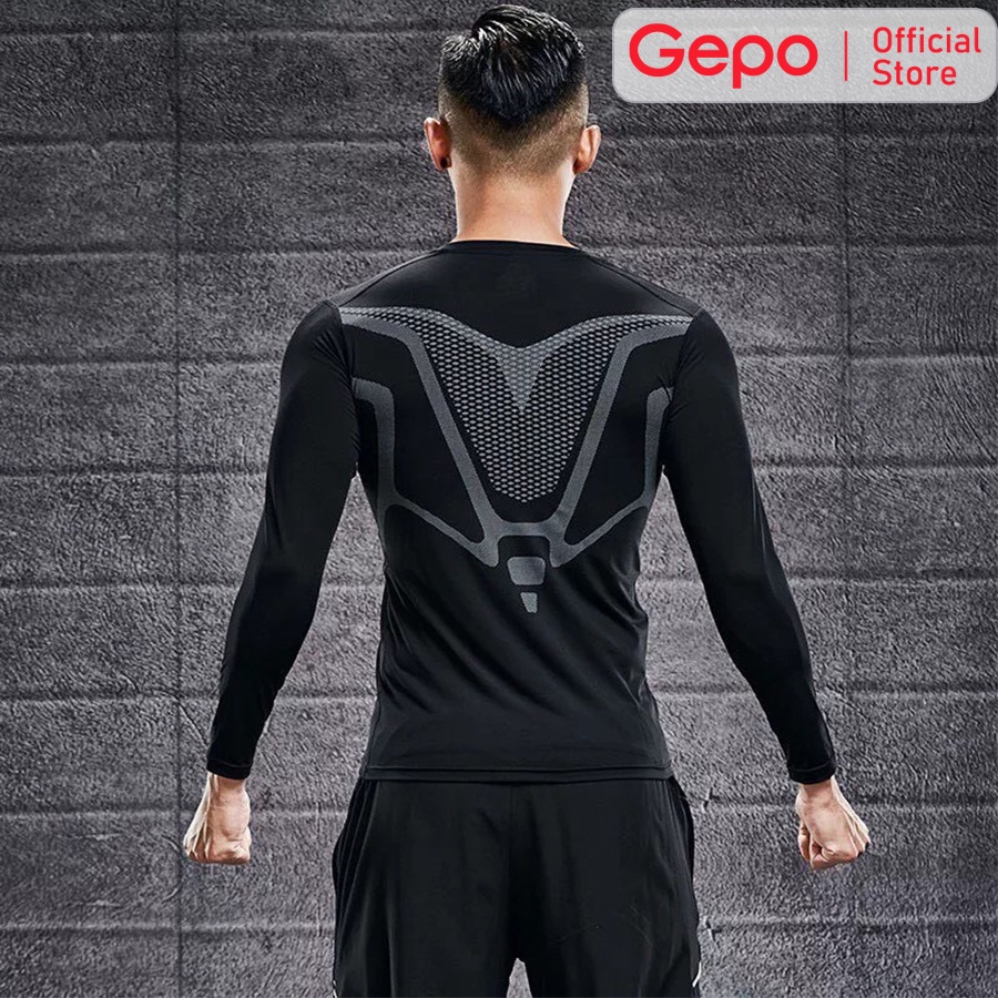 Mô tả Áo Giữ Nhiệt Áo Legging Nam Dài Tay Chuyên Tập Gym Chạy Bộ Đá Bóng GEPO - 6