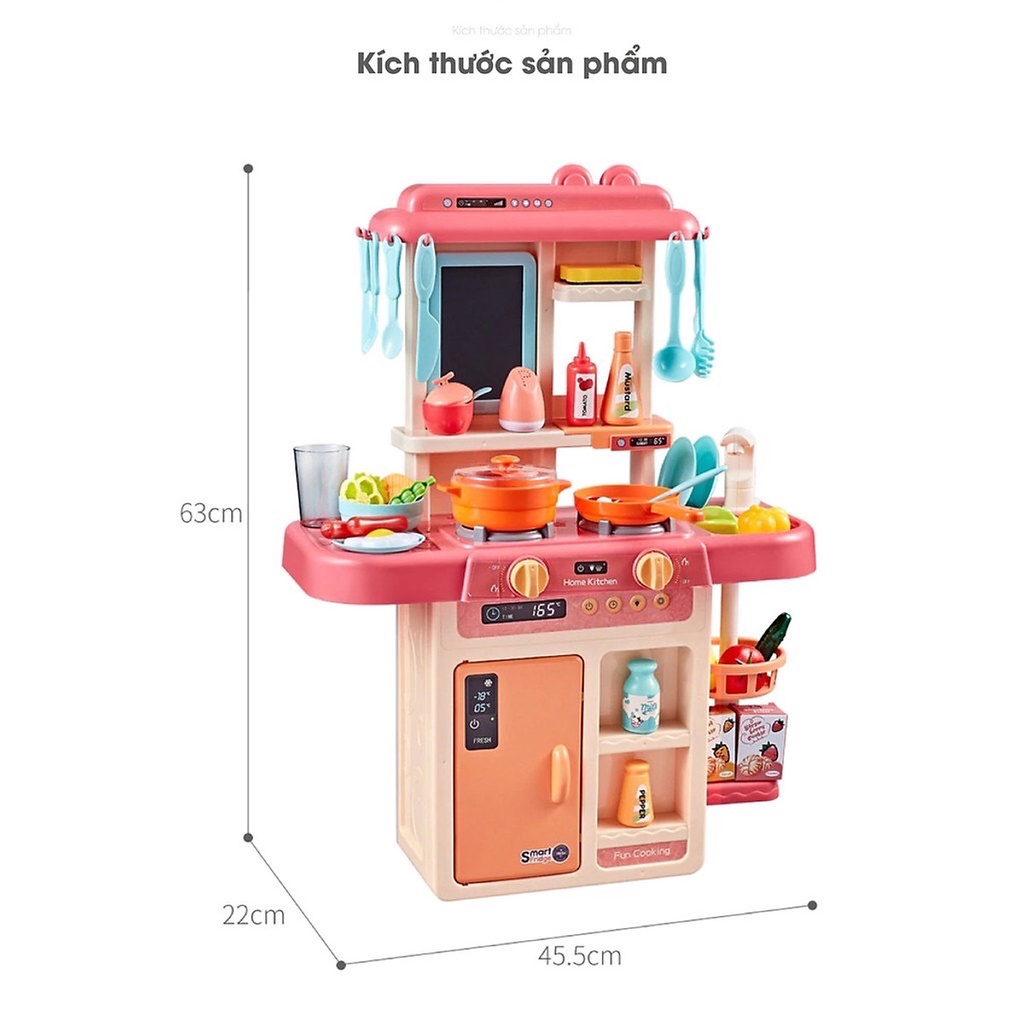 Mô tả Bộ đồ chơi nhà bếp có vòi nước cho trẻ em 2 đến 6 tuổi, 36 chi tiết mô phỏng đồ dùng nhà bếp nấu ăn Toyshouse 889-169 - 6