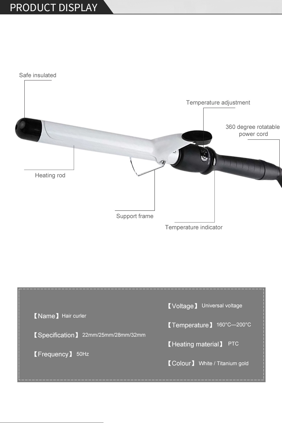 Mô tả Máy uốn tóc Ubeator bằng gốm sứ kích cỡ 25/ 28/ 32mm - 5