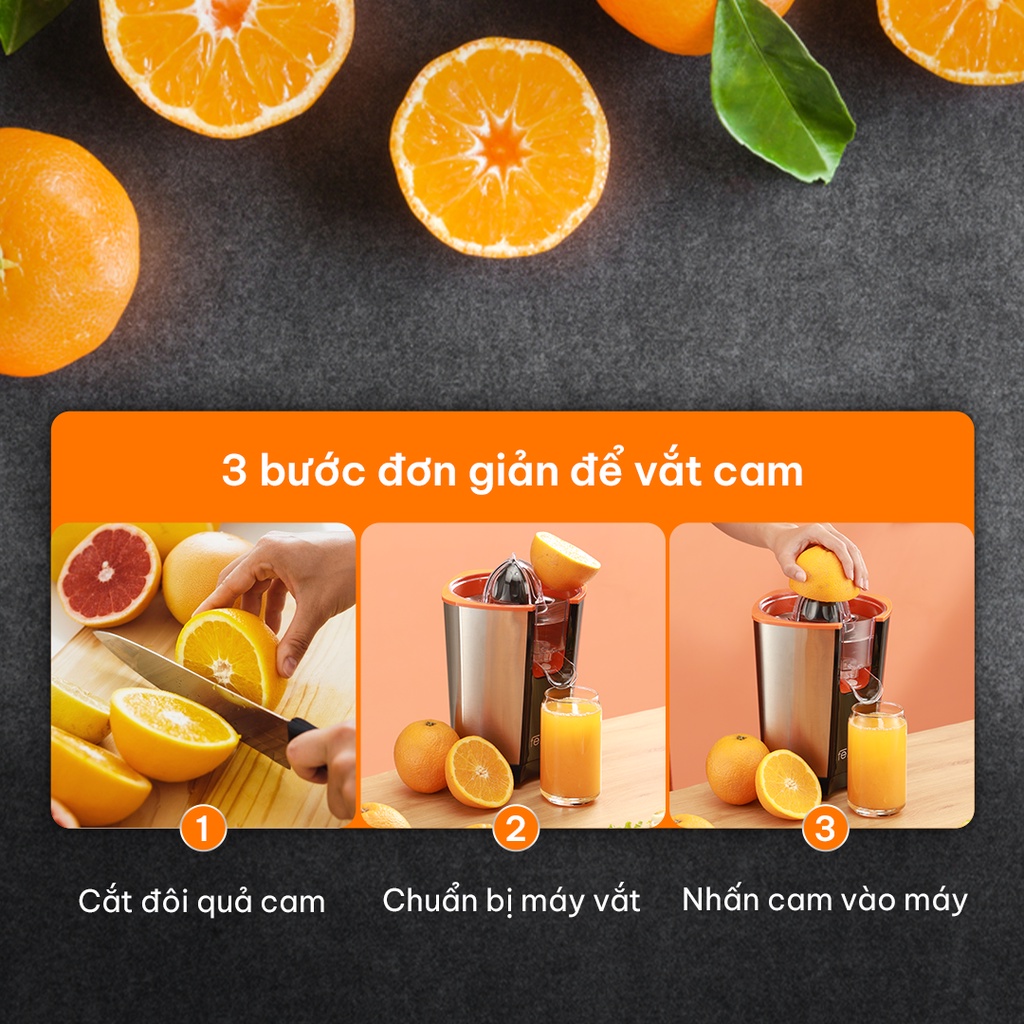Mô tả Máy vắt cam điện đa năng Fellia C219 không gây đắng, vắt nhanh | Bảo hành 18 tháng - 4