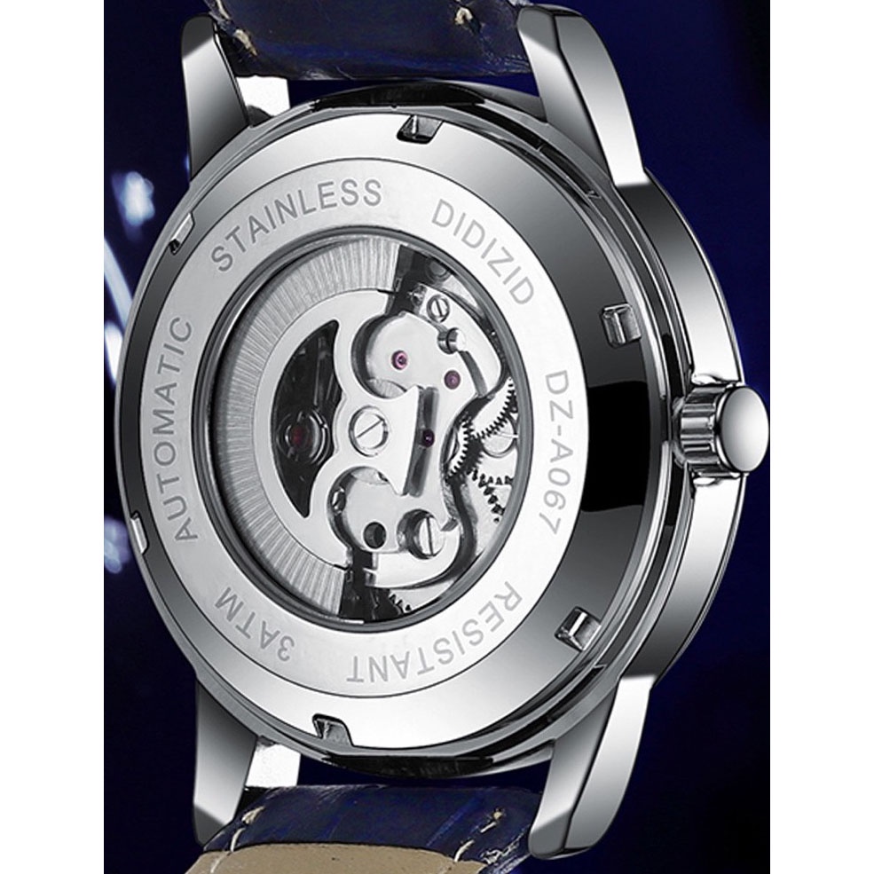 Mô tả Đồng hồ nam cơ tự động DIZIZID Automatic chính hãng chống nước 30m, dây da cao cấp - Thiết kế dải ngân hà chuyển động - 3
